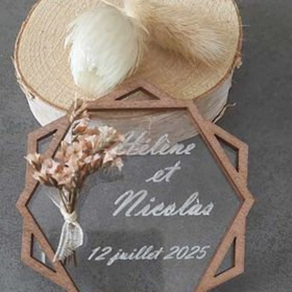 cadeaux invite, carte de mariage - cadeaux de mariage, anniversaire, baby shower - plexi - décoration de table - ornement mariage -