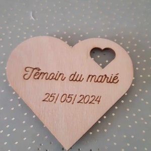 Magnet en bois personnalisé frigo/ aimant maître maîtresse atsem mariage baptême, anniversaire occasions, fêtes, offrir, naissance image 10