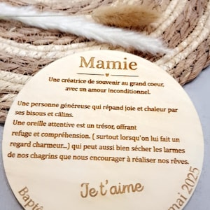 carte en bois cadeau baptême, mamie, papy, marraine, parrain , fêtes des grands père, fêtes des grand mère, grand père, fêtes des mamans