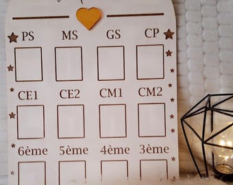 Gepersonaliseerd terug naar schoolbord - Klassefotolijst - ID-foto - Gepersonaliseerd cadeau-idee voor kinderen - school - foto -