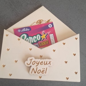 Enveloppe en bois. Annonce. Cadeau. Carte message.  noël. Naissance anniversaire. Enveloppe. Personnalisation.