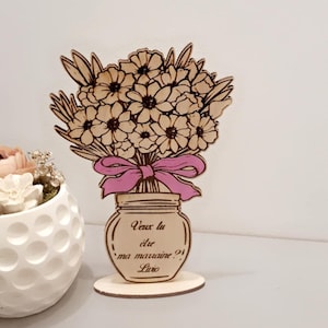 demande marraine, annonce, bouquet de fleurs, personnalisé