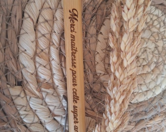 Personalized bamboo pen / Gift - teacher - wedding - best man - grandfather / colleague's birthday - company committee / Father's Day gift