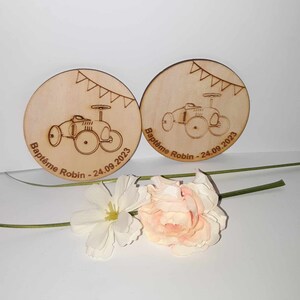 Magnet en bois personnalisé frigo/ aimant maître maîtresse atsem mariage baptême, anniversaire occasions, fêtes, offrir, naissance 10 cm sans sac