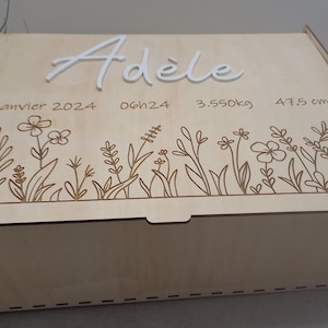 XXL gepersonaliseerde herinneringsdoos voor geboorte/ Gepersonaliseerde babydoos/ Baby herinneringsgeboortedoos