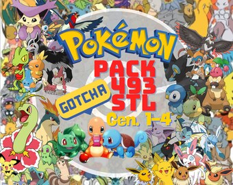 493 Pokemon STL 3D File Bundle Pack 3D Geprint Pokemon Bestand - Pokemon Miniaturen Modellen, STL Pokemon Hoge kwaliteit