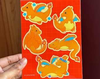 Silly Charizards Sticker Sheet