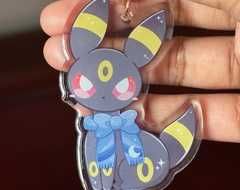 Umbreon Moon Scarf Acrylic Keychain