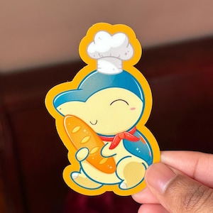 Chef Cyndaquil with Bread 3” Sticker