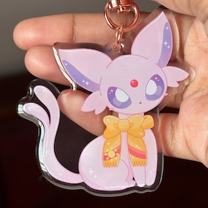 Espeon Sun Scarf Acrylic Keychain
