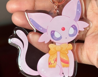 Espeon Sun Scarf Acrylic Keychain