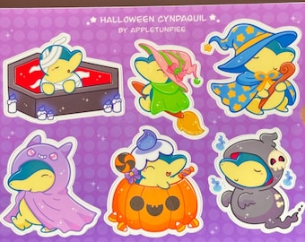 Halloween Cyndaquil Sticker Sheet