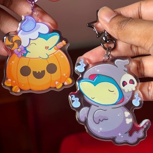 Halloween Cyndaquil Acrylic Keychains