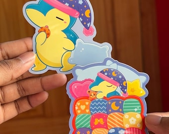 Sleepy Time Cyndaquil Stickers