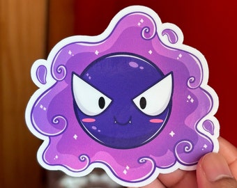 Pegatina de vinilo brillante de Gastly