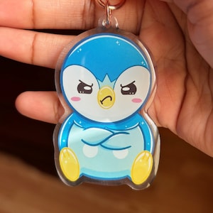 Angry Piplup Acrylic Keychain