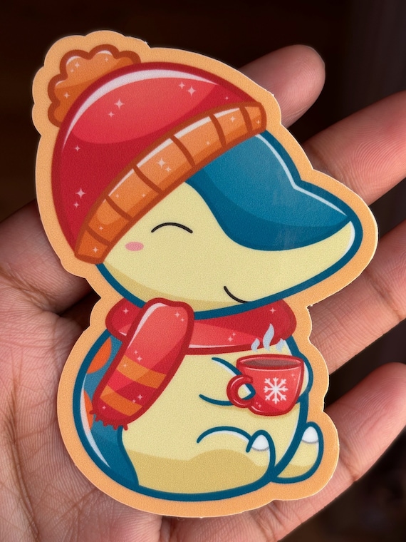 Cyndaquil Hot Chocolate 3” Gloss Sticker
