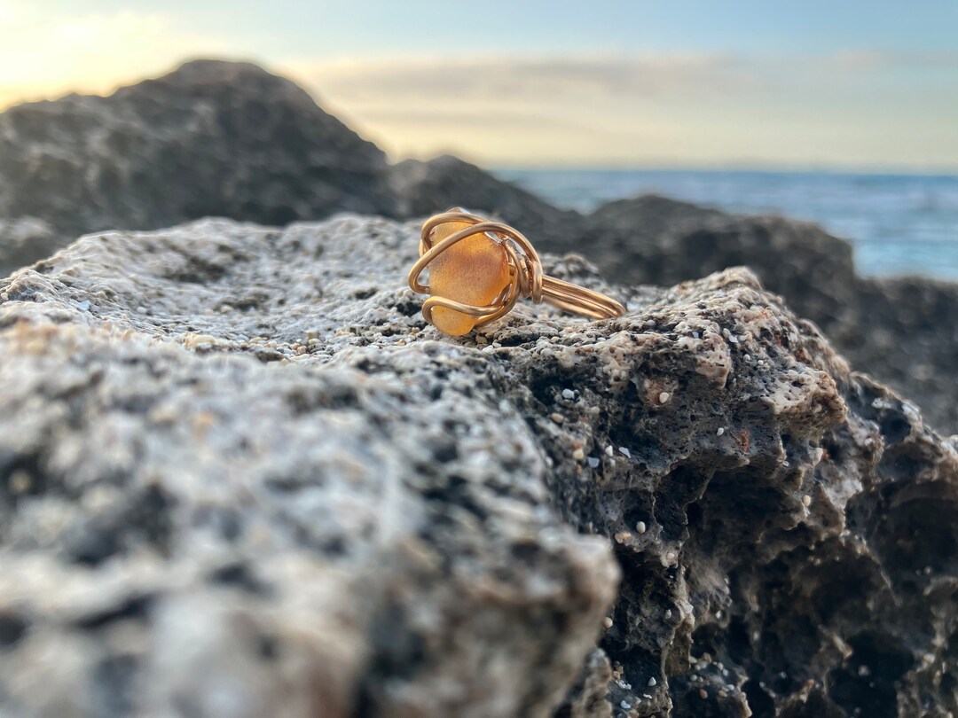 Promise Me Hawaii Sea Glass Ring From North Shore Oahu, Hawaii in