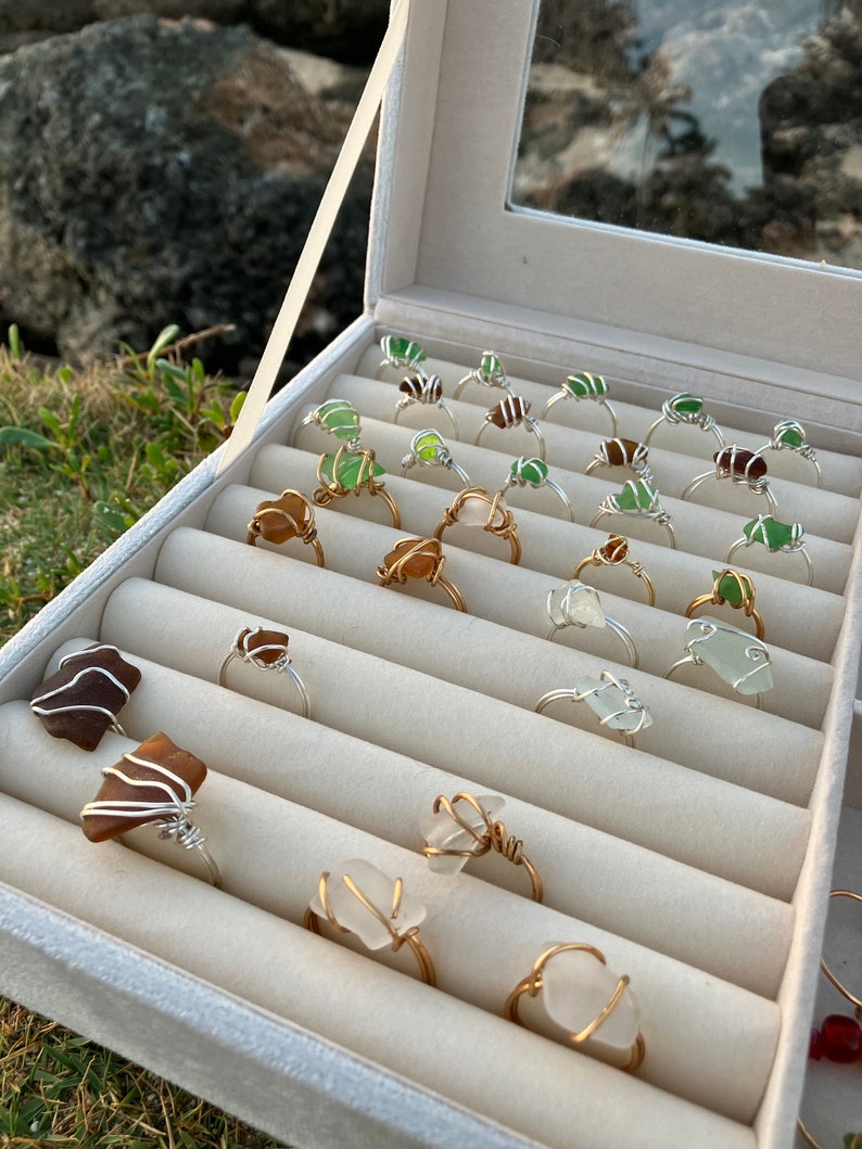 Promise Me Hawaii Sea Glass Ring From North Shore Oahu, Hawaii in