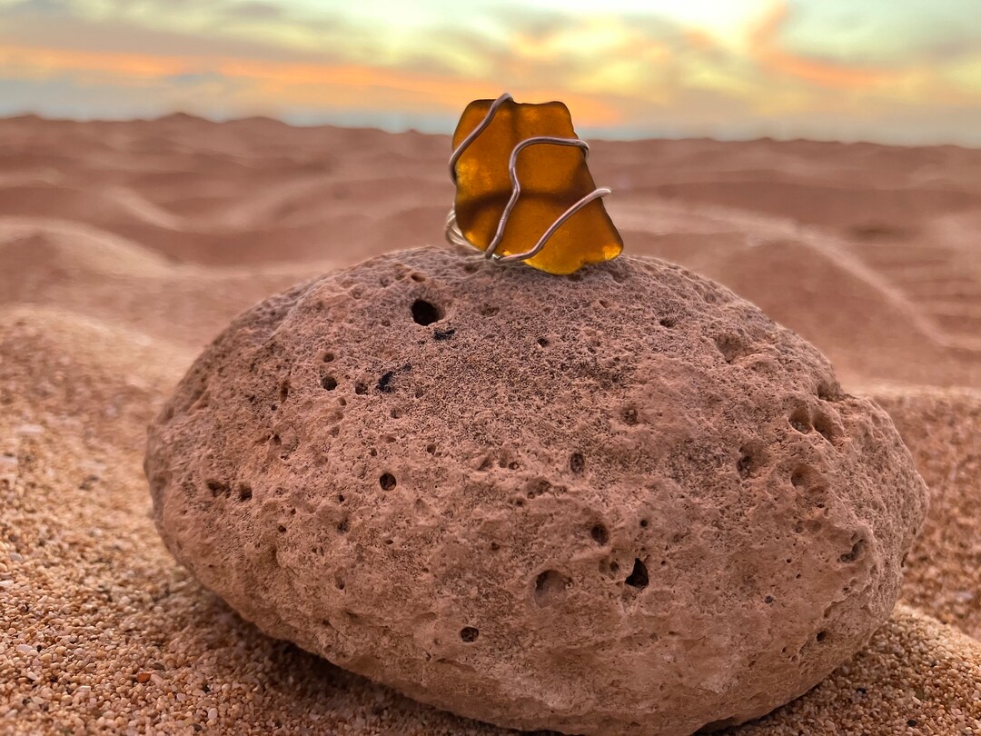 Promise Me Hawaii Sea Glass Ring From North Shore Oahu, Hawaii in