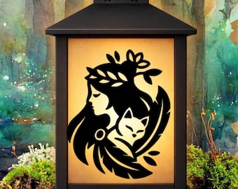 Freya Norse Goddess Vinyl Decal: Valkyrie Cat Sticker