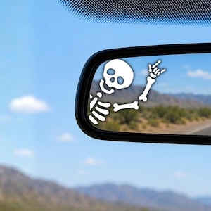 Vinyl Decal The Original Skeleton Throwing Horns: Rockin' Skull Vinyl Sticker - Waterproof Car Decal