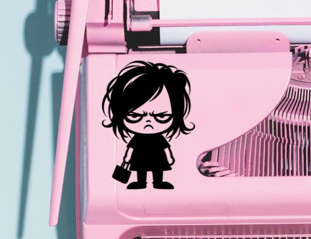 Grumpy Girl Vinyl Decal – Sticker for Car, Laptop, Tumbler - Etsy