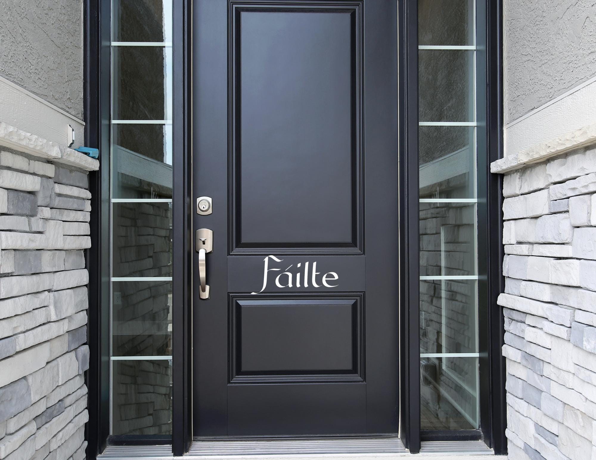 Failte Sticker Fáilte Door Decal: Irish Welcome Vinyl Sticker, Gaelic Home Decor - Etsy
