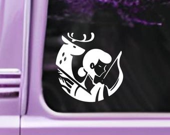Decal - ARTEMIS Moon Goddess Vinyl Decal – Elegant Sticker of the Huntress for Laptops, Cars, or Spiritual Decor