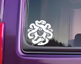 Decal - MEDUSA Goddess Decal – Vinyl Sticker of the Mythical Gorgon – Fierce Greek Art for Laptops, Cars, or Mythology Decor