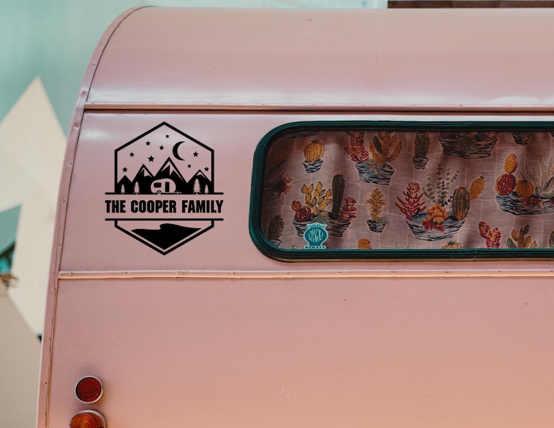 Personalized Camping Decal: Custom Waterproof Vinyl Sticker - Etsy