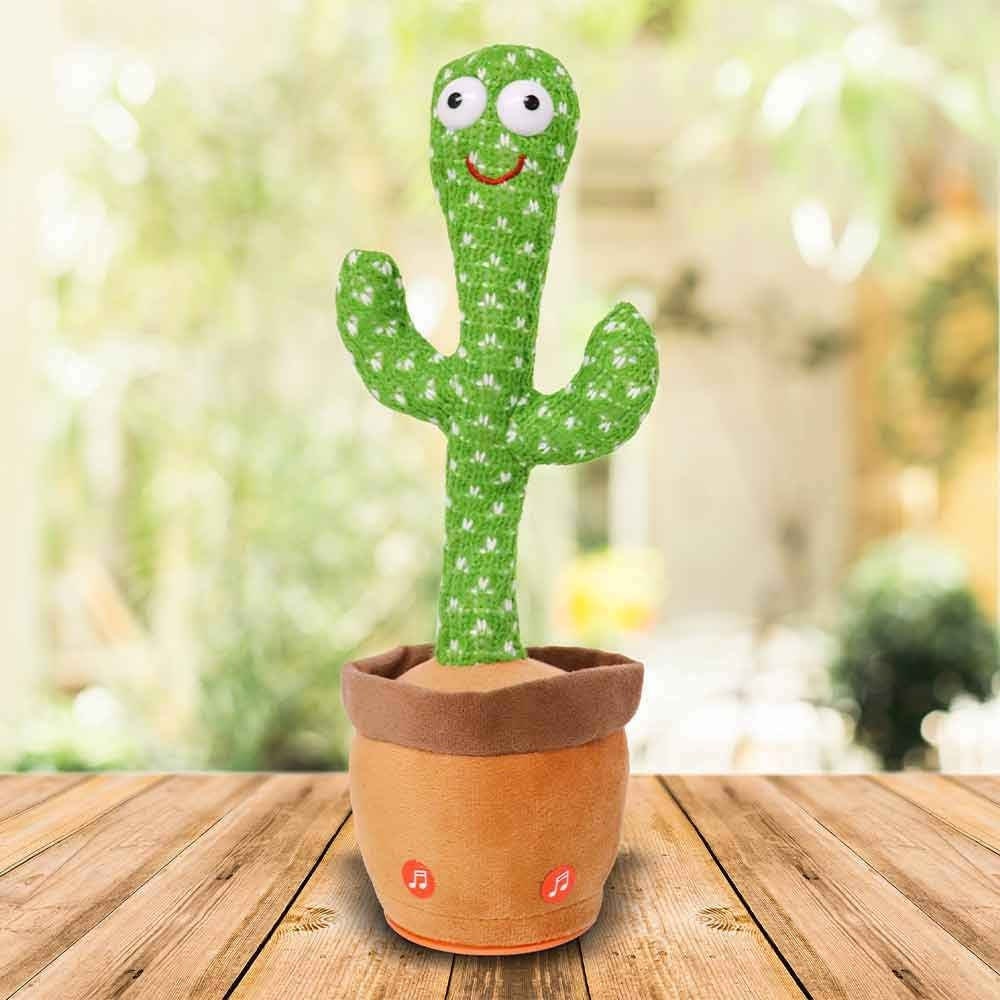 Sprechender tanzender Kaktus Lila Hut Spielzeug Plüsch-Puppe