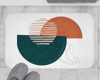 Abstract Bath Mat- Decorative Bathmat- Cool Bathmat- Affordable Bat Rug- Modern Bath- Memory  Foam Bathmat-  Boho Decor- Washable Bathmat