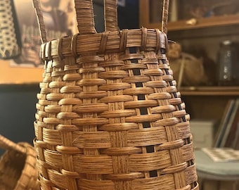 Mini Handwoven Tote in Dark Walnut