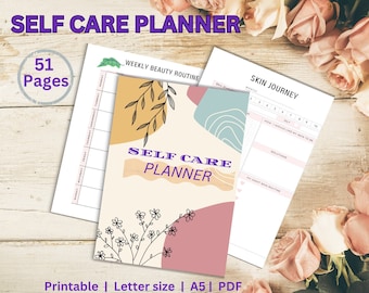 Self Care Planner, Mental Health Journal, Self Care Checklist, Gratitude Journal, Mindfulness Log, Gratitude Template, Printable Bundle
