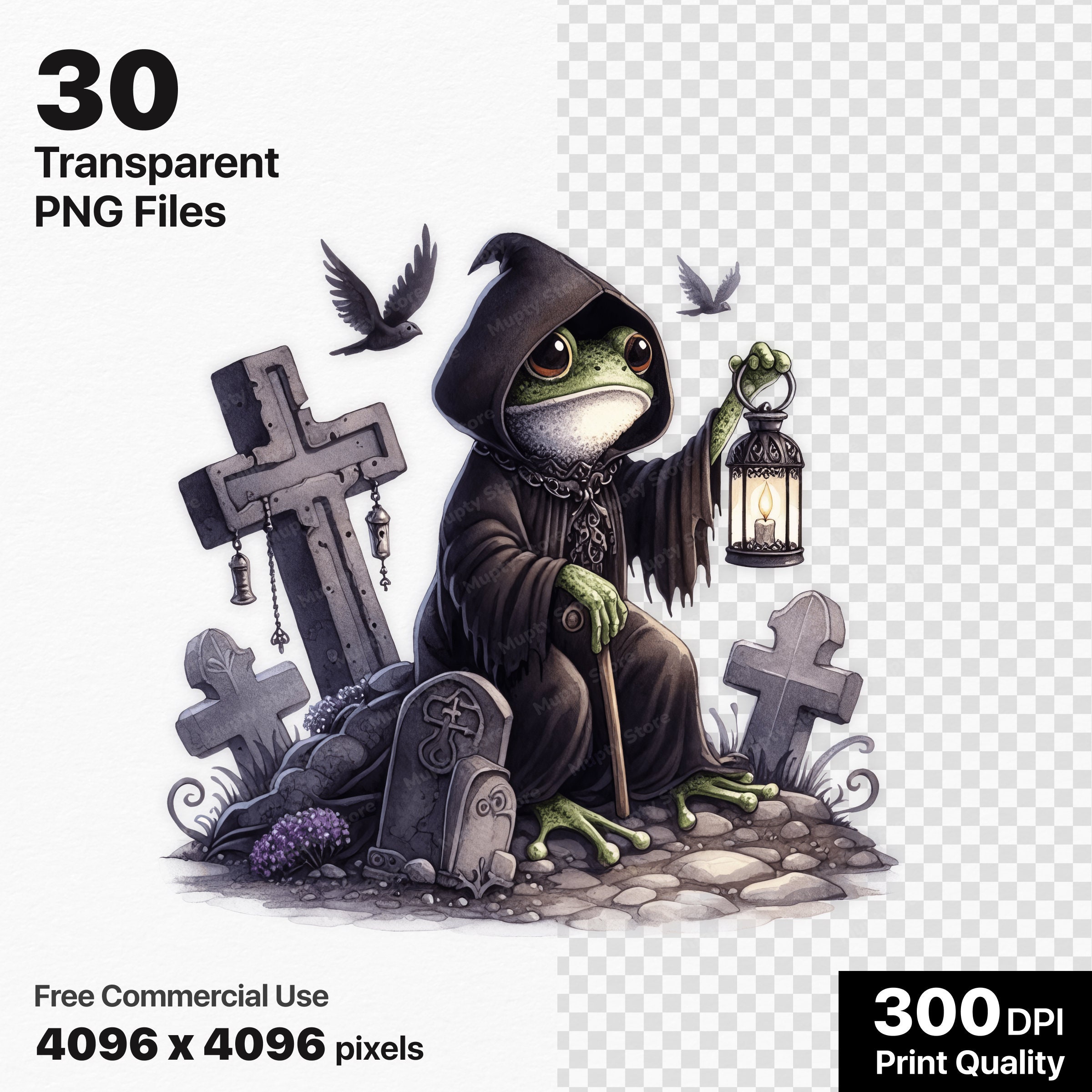 Gothic Frog Clipart, Gothic Animals, Gothic Clipart, Goth PNG, Gothic ...