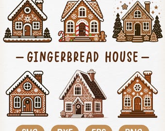 Gingerbread House SVG, Christmas Decor Cut File (Digital Download)