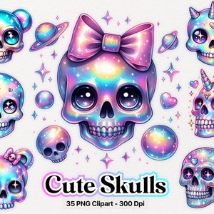 Clipart de caveira fofa, Clipart de caveira colorida, PNG de caveira engraçada, PNG fofo e assustador, Sublimação de caveira, PNG de Halloween, PNG de caveira, PNG de caveira de açúcar