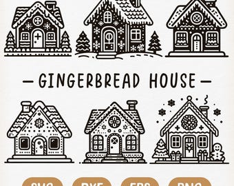 Gingerbread House SVG, Christmas House SVG, Gingerbread House Cut File, Gingerbread Cricut, Christmas Decor SVG, Gingerbread House Clipart