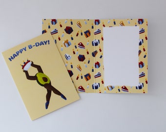 Funny Dancing Avocado Birthday Card | Greeting Card, Fun, Silly