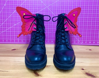 Pink, Red, and Yellow Butterfly Shoe Wing Accessories | Pretty, Cute, Magical