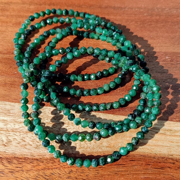 Faceted Emerald Bracelet