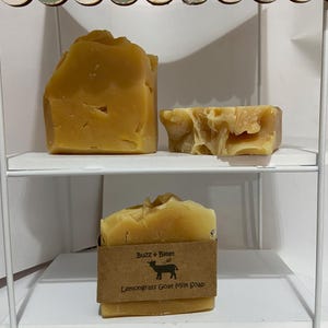 Jabón de leche de cabra, jabón de leche de cabra con limoncillo, nutritivo, ideal para pieles secas o sensibles