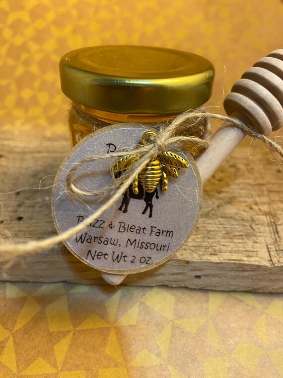 Honey Gift Set, Oz of Honey in a Glass Jar With Honey Dipper and