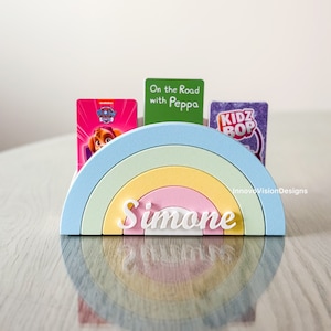 Porte-cartes Yoto arc-en-ciel - Contient 120 cartes - Personnalisation disponible !