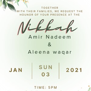 Muslim Wedding Invitation Template nikkah Invitation Template Digital Muslim Wedding Invitation Template nikkah Invitation Template Digital