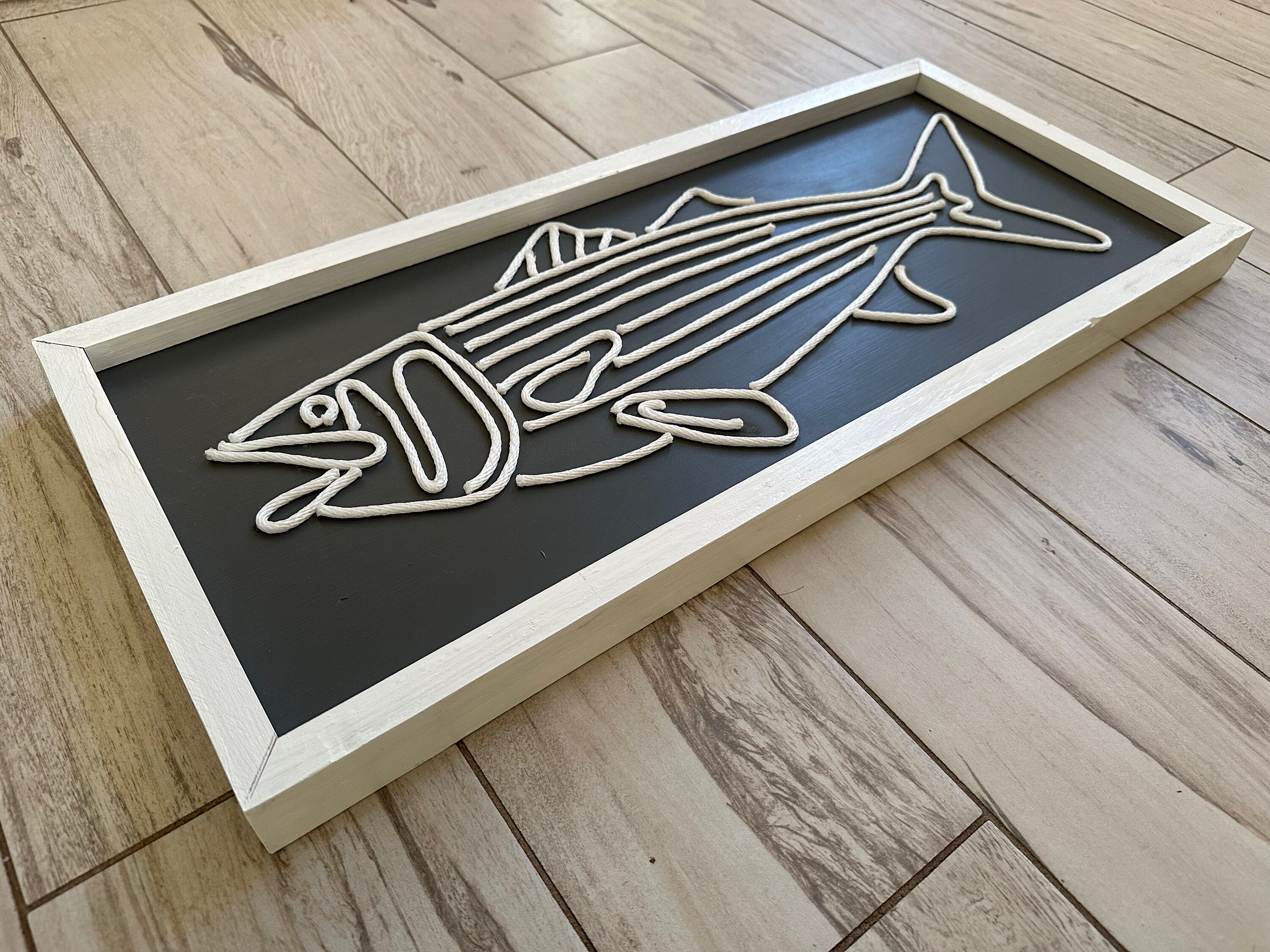 Striper Fish String Art - Stormy Grey - Etsy