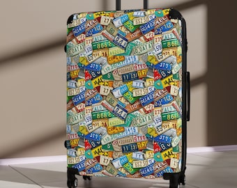 Unique Luggage License Plate Hard Shell Suitcase