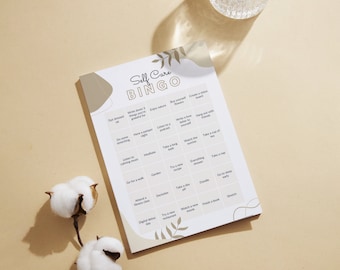 Self-Care BINGO for Wellness, PRINTABLE, Mental Health, and Relaxation | Self-Love, Coping Skills, Wellbeing | INSTANT Download