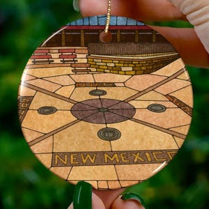 Custom Four Corners National Monument Ornament |Faux Stained Glass |Unique Souvenir |Vacation Travel Gift | Holiday Christmas Decor